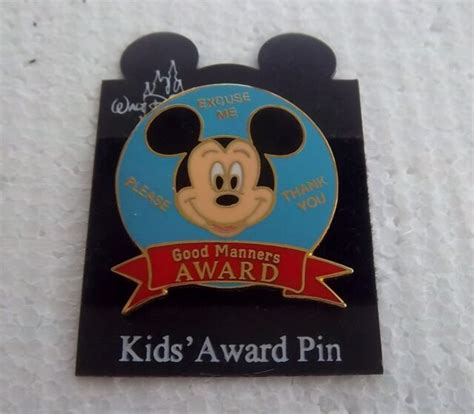 Disney Mickey Good Manners Award Pin New Ebay