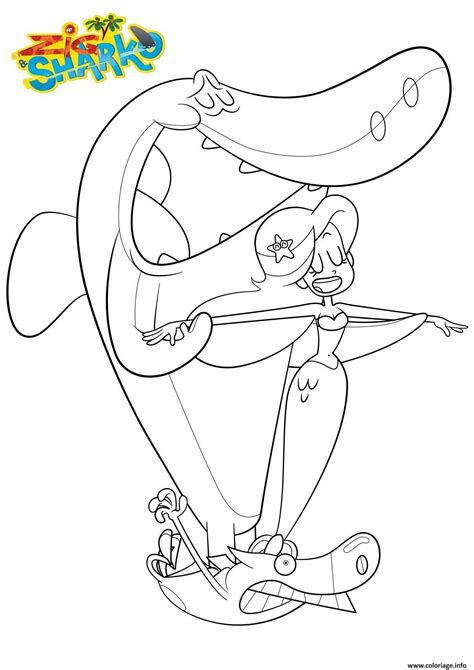Zig And Sharko Colouring Pages Thiva Hellas