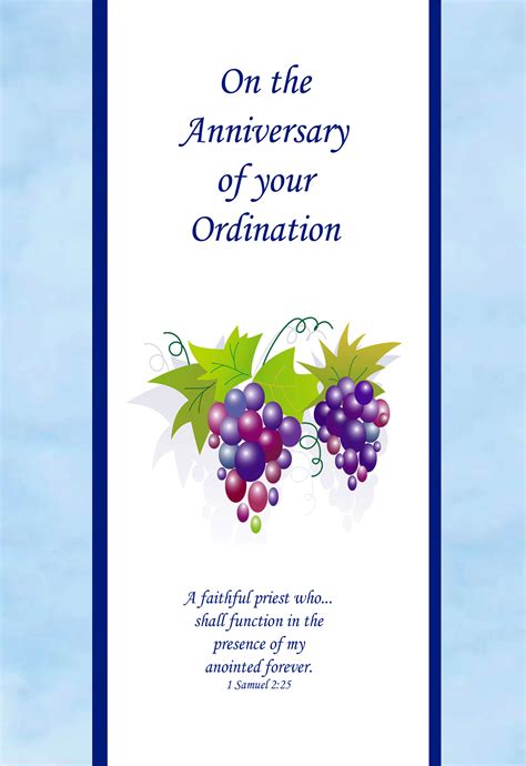 Ordination Anniversary Religious Cards Oa39 Pack Of 12 2 Designs
