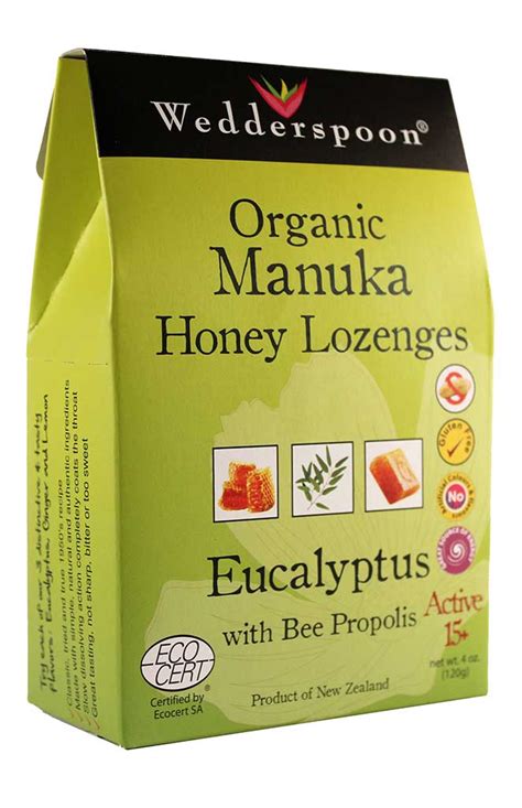 Are delicious to taste with a lemon and honey flavour. Manuka Honey 5+ Eucalyptus Bee Propolis Lozenges, Wedderspoon