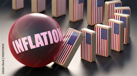 Usa America And Inflation Causing A National Problem And A Falling