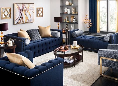 20 Blue And Grey Living Room Decor Pimphomee