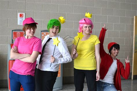 One of my favorite shows on nickelodeon as a kid was fairly odd parents, the character and wacky episodes were what kept me watching. Cosmo And Wanda Costumes | Fairly odd group | Group halloween costumes