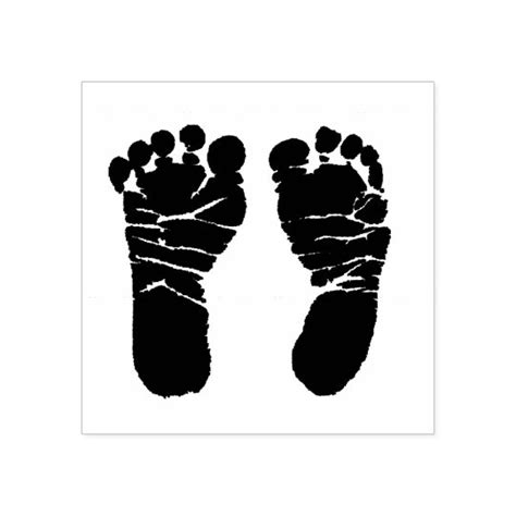 Baby Footprints Cute Baby Shower Stamp Uk