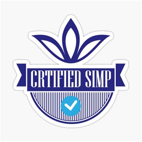 Certified Simp Sticker For Sale By Bohkwa Redbubble