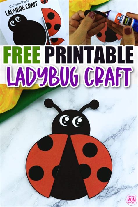 Free Printable Ladybug Craft Template Simple Mom Project