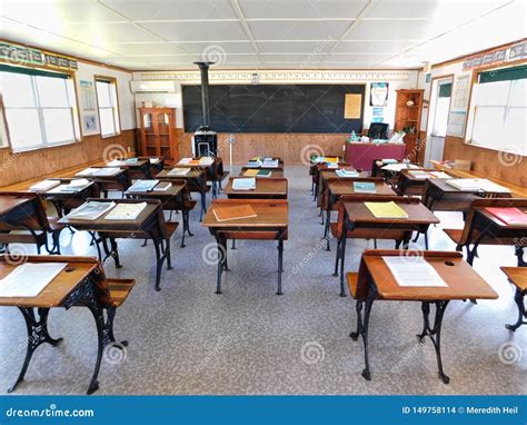 Inside Willow Lane Amish One Room Schoolhouse Editorial Stock Image