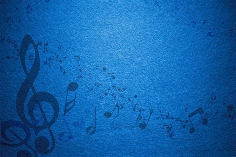 Blue Background With Music Notes