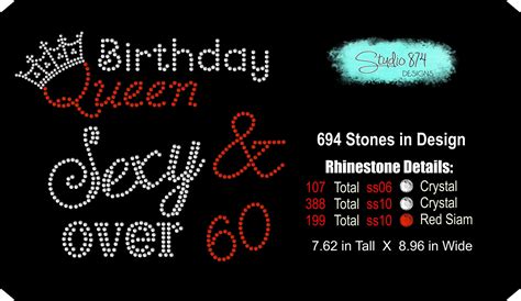 Birthday Queen Rhinestone Instant Download Svg Eps Digital Etsy