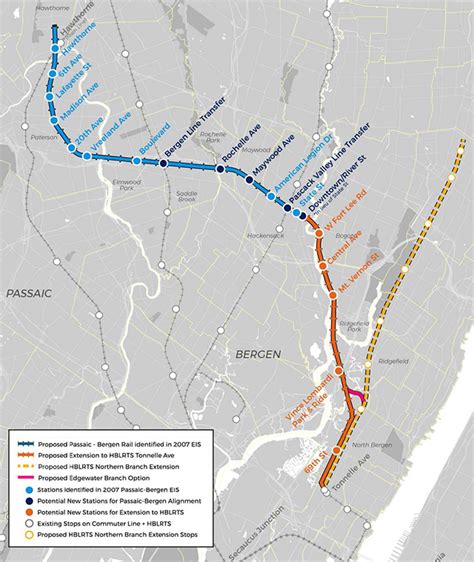 Hudson Bergen Light Rail Map A Guide To Exploring New Jersey Map Of