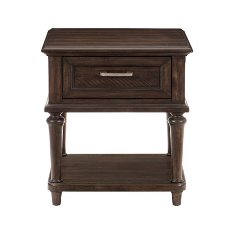 Homelegance Cardano End Table With Functional Drawer Driftwood