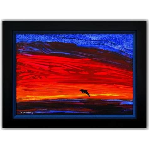 Wyland Original Painting On Canvas Dolphin Rising