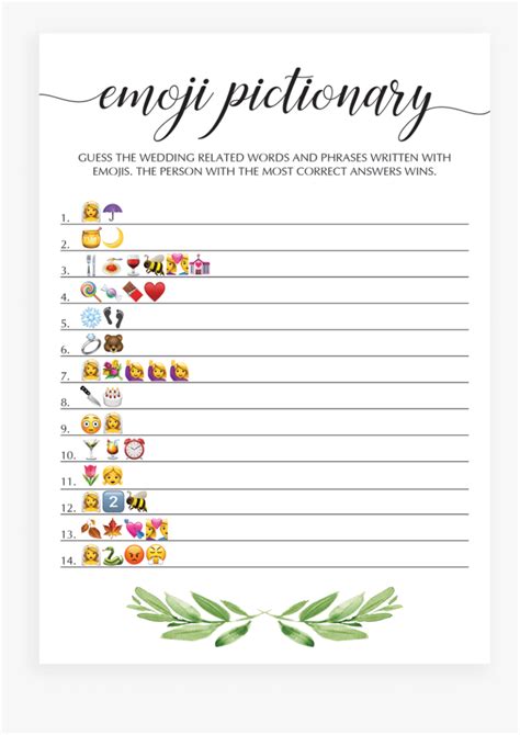 Simple Emoji Pictionary Baby Shower Game Printable And 48 Off