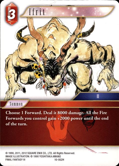 Ifrit 10 002h Opus X Card Cavern Trading Cards Llc
