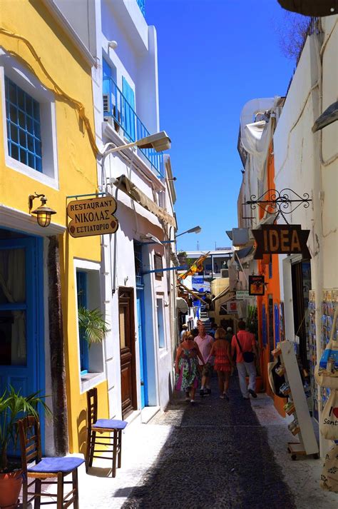 Main Street In Fira Santorini Santorini Places To Go Greek Islands