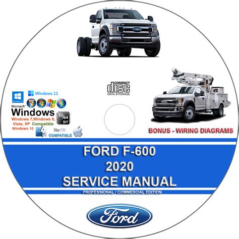 Ford F250 F350 F450 F550 F600 2020 Super Duty Factory Workshop Service