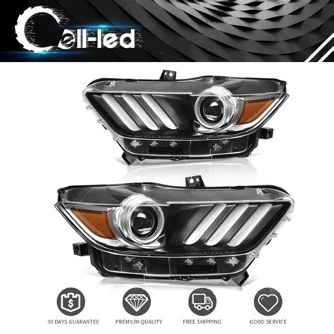 Led Drl Projector Hid Xenon Only Headlights For 2015 2017 Ford Mustang