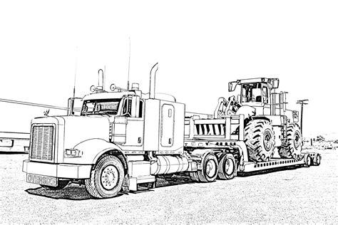 Truck And Trailer Coloring Pages