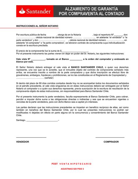 Modelo Carta De Credito Banco Santander Modelo De Informe