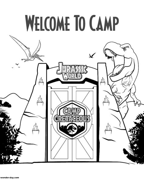 Dibujos de Jurassic World Campamento Cretácico para colorear