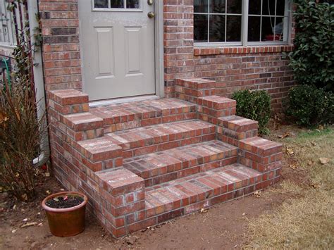 Pin By Cedar Masonry Company On Hardscapes Brick Steps Brick Porch