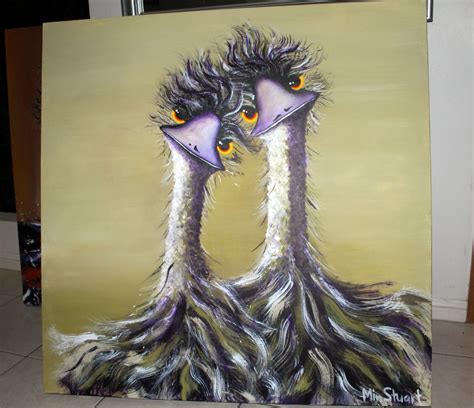 Emu Art Lets Grow Old Together Sketch Painting Pastel Painting