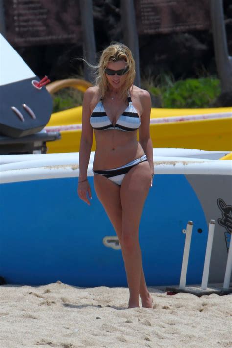Camille Grammer In Bikini On The Beach In Hawaii Hawtcelebs