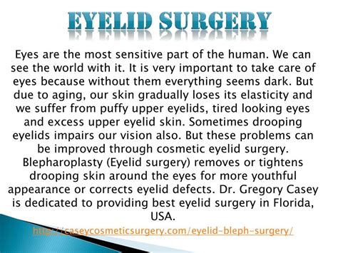 Ppt Gregory Casey Naples Fl Eyelid Surgery Powerpoint Presentation