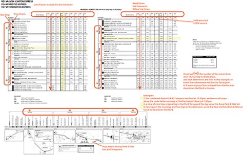 Understanding Schedules Cttransit Connecticut Dot Owned Bus Service