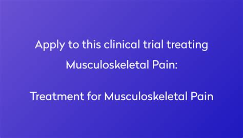 Treatment For Musculoskeletal Pain Clinical Trial 2023 Power