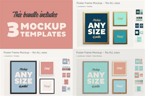 It is a standardized size perfect to house a combination of striking film titles, credits, movie information, and a compelling visual. Poster Frame BUNDLE - Fits All Sizes ~ Templates ...
