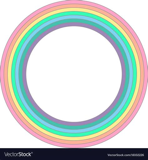 Rainbow Pastel Circle Element Royalty Free Vector Image