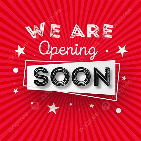 Announcement Opening Soon Vector Design Images We Are Opening Soon