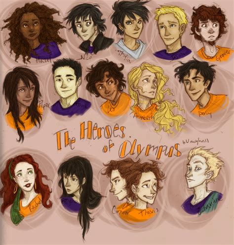 Percy Jackson Characters Colored The Heroes Of Olympus Fan Art