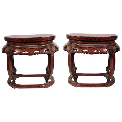 But there are lots of different ways in which to integrate them into the décor. Antique Pair of Chinese Red and Black Lacquer Side Tables ...