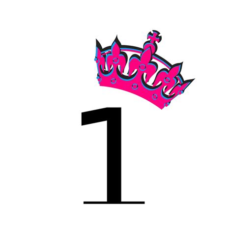 Pink Tilted Tiara And Number 10 Png Svg Clip Art For Web Download