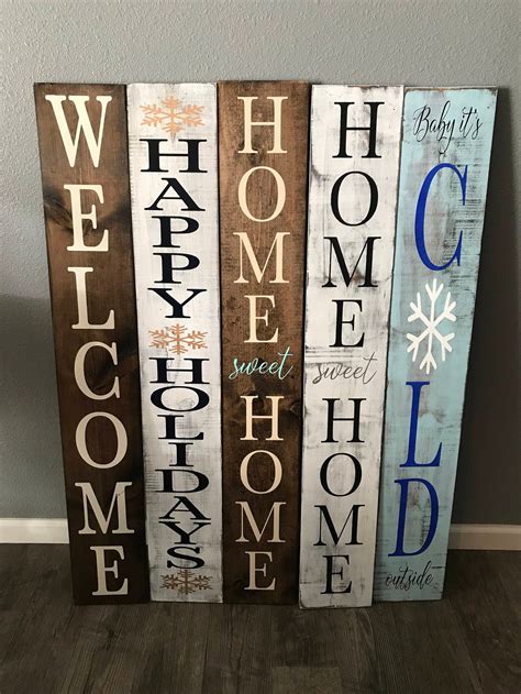 Reversible Winter Sign Reversible Holiday Sign Reversible | Etsy | Winter signs, Holiday signs ...