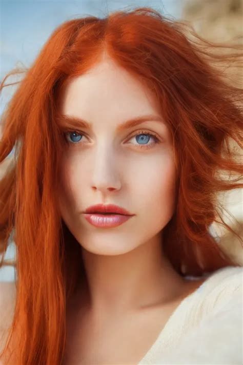 Olive Skinned Redhead Female Model In Her Twenties Stable Diffusion