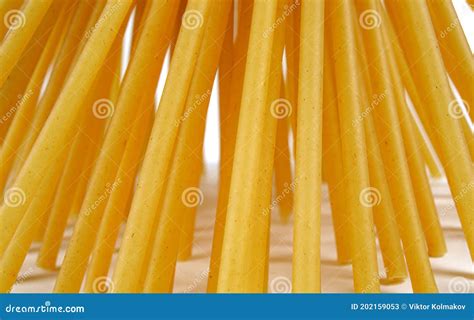 Long Tubular Pasta On A White Background Stock Image Image Of Diet