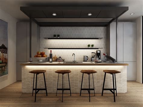 Wooden floors, wooden cabinets with black handles make the room literally rustic from head. 25 Examples Of Awesome Modern Kitchen Lighting