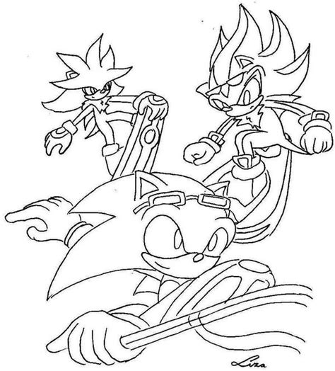 Shadow Sonic Riders Coloring Pages Coloring Pages