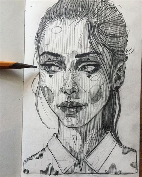 Love This Shared By —kaia ૢ ༄ On We Heart It Pencil Portrait Drawing Drawing Sketches