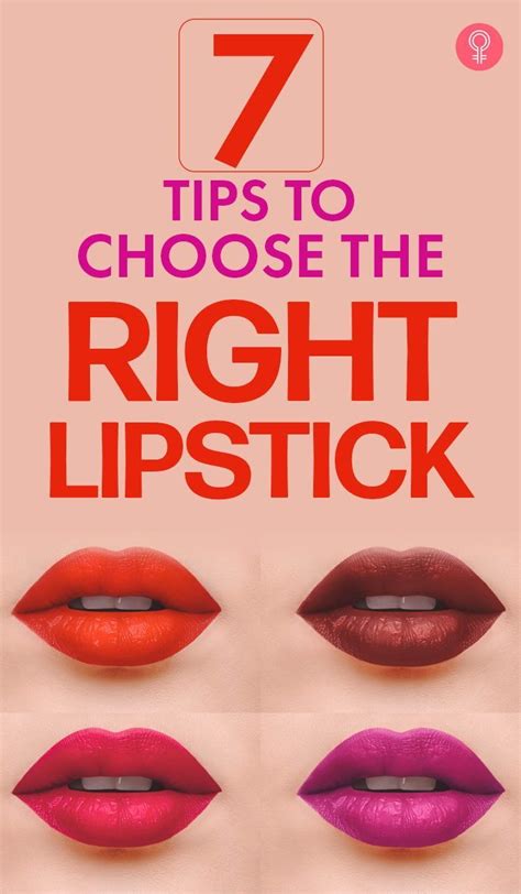 7 Tips For Choosing The Right Lipstick For You Lipstick Tutorial
