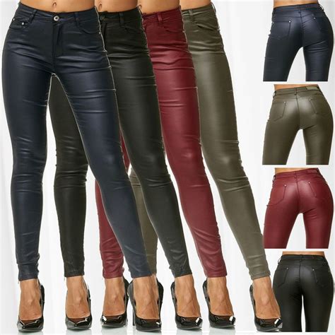 2021 zogaa autumn women leather pants women female winter high waiste pants leather trousers pu