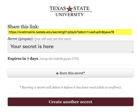 Passing Secrets One Time Link Will Help You Do It Securely Txst