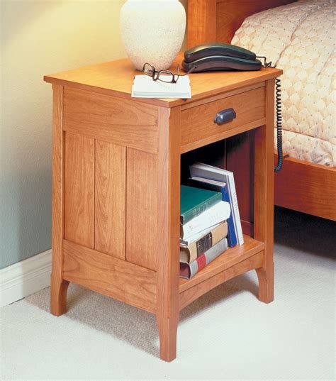 Cherry Bedside Table Woodworking Project Woodsmith Plans