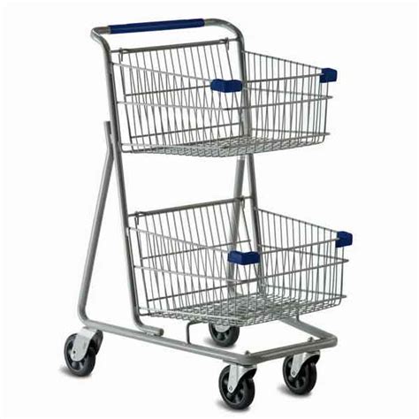Model 5141d Two Basket Convenience Grocery Shopping Cart
