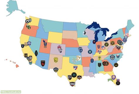 I Made A Map With All Mls And Usl Championship Clubs For The 2020