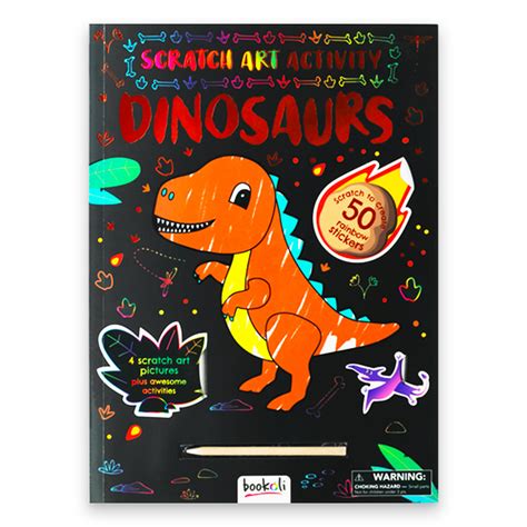 Dinosaur Scratch Art Activity Book Kids Stuff For Less