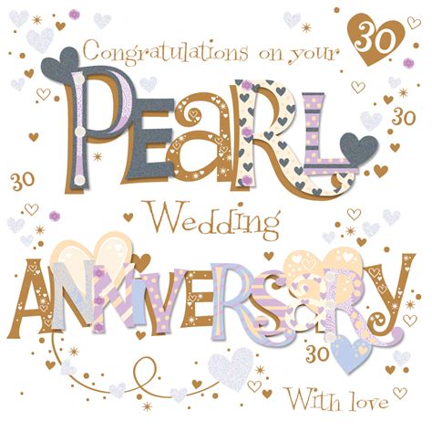 On Your Pearl 30th Anniversary Greeting Card Cards Love Kates